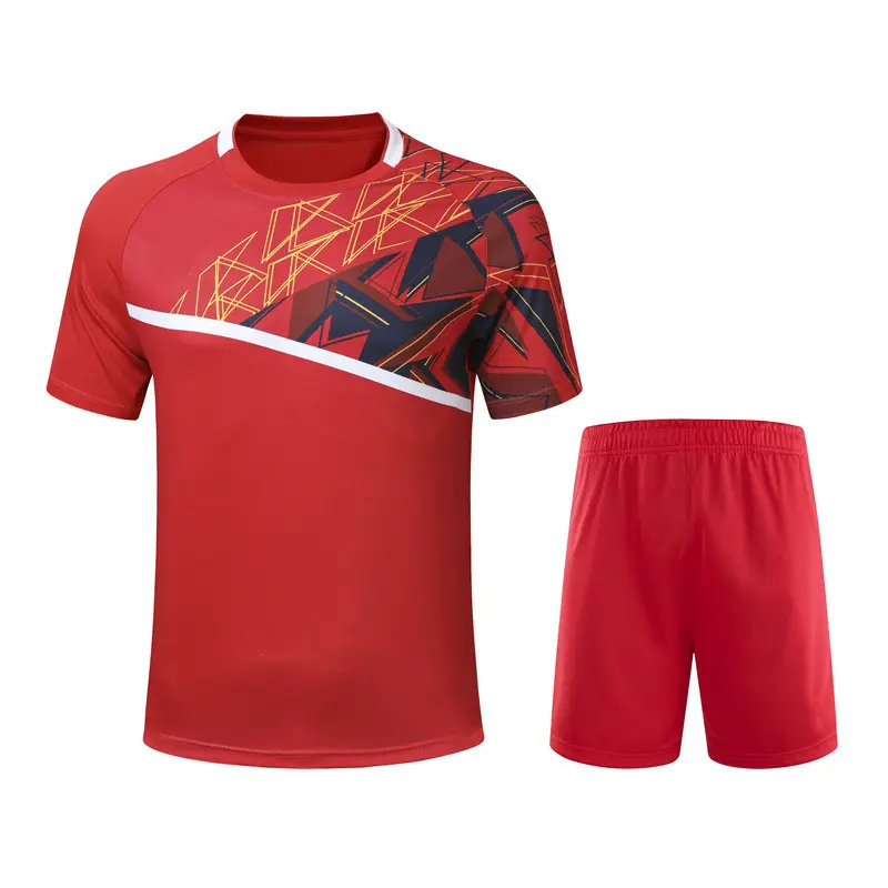Customizable Designed Breathable Customized Short Sleeve Sublimation Badminton Shirt