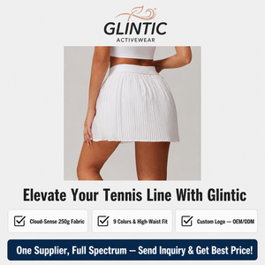 Jupe-short de tennis plissée effet nuage de luxe 250g, taille haute, respirante, pour le golf, avec logo personnalisé - Product Image 6