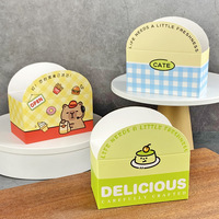 Boîte en papier personnalisée de qualité alimentaire avec logo pour pâtisseries à emporter, adaptée aux soufflés, croissants, bagels, burgers, toasts, beignets et toutes sortes de pains.