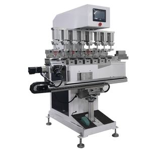 Machine d'impression tampon semi-automatique 6 couleurs neuve avec plateau rotatif servo et coupelles d'encre scellées pour l'impression d'étiquettes - Product Image 5