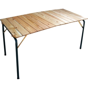 TABLE PLIANTE 140X70 MÉTAL ET BOIS DE LARCH - Product Image 1