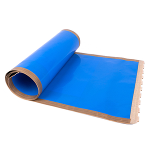 Cinta transportadora de vidrio E azul de grado alimenticio Penetración antiaceite Máquina de acabado de tela de corte sin álcalis recubierta de PTFE antiadherencia - Product Image 4