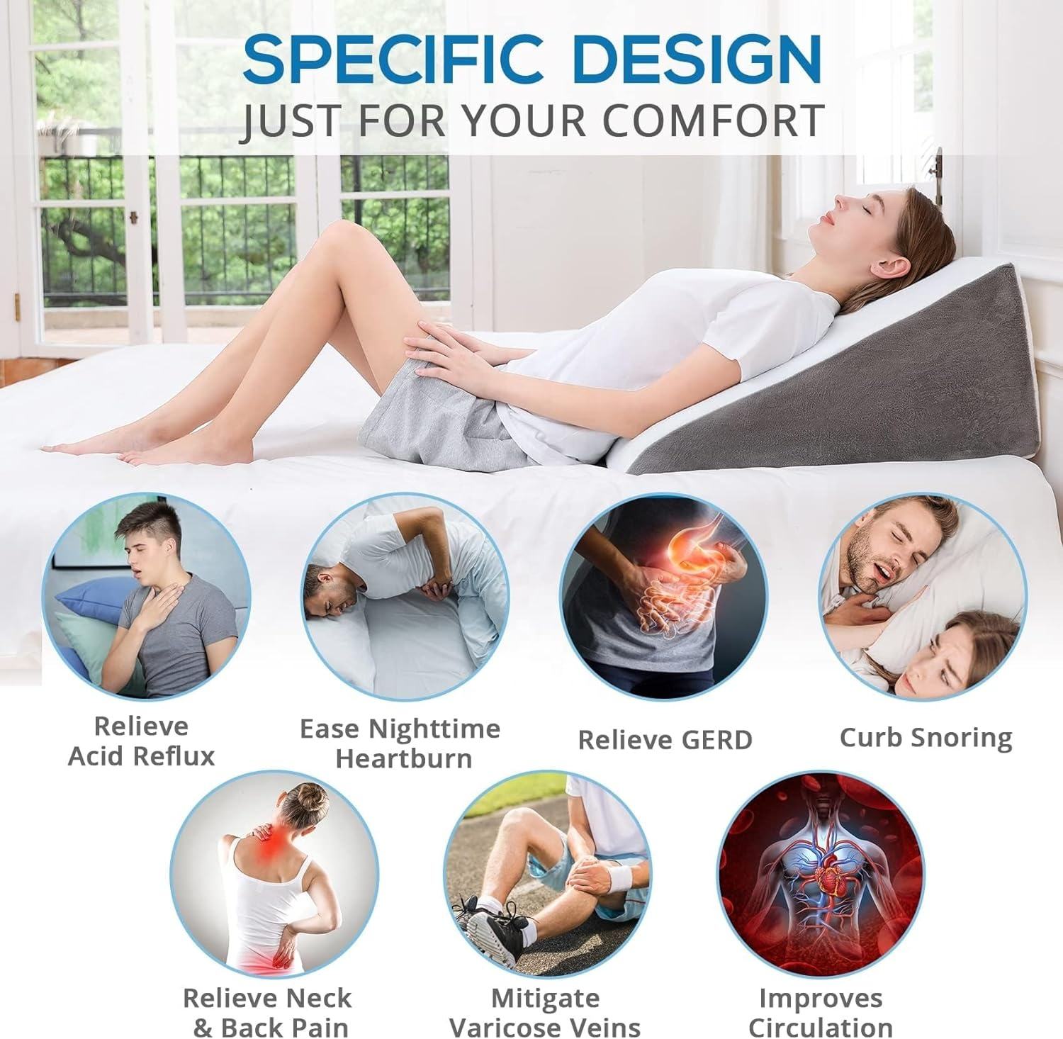 Cuscino Per Gambe E Ginocchia - Ortopedico Per Dormire Sul Fianco, Ideale Per Sciatica E Dolori - Foto 2