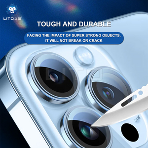 Wholesale Lito Metal Tempered Glass <strong>Camera</strong> Lens Ring <strong>Protector</strong> With Applicator for <strong>iPhone</strong> <strong>14</strong> 13 <strong>Pro</strong> Max Mini Plus - Product Image 5