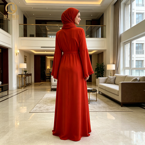 islamica da donna Set di moda interna aperta 2 pezzi manica lunga Dubai Turkey Ramadan abaya musulmano abito lungo da donna - Product Image 2