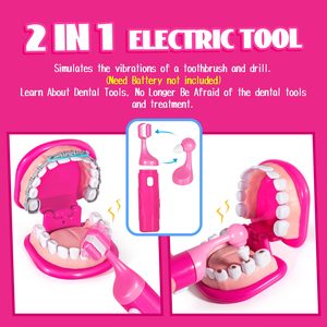 EPT Vente en gros 24 pièces Ensemble de jouets de dentiste en plastique Jeux de rôle Jouets pour enfants d'âge préscolaire Jouets éducatifs Ensemble médical de docteur - Product Image 4
