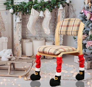 TC Offre Spéciale nouveau Design fournitures de noël décoration chaussettes chaise jambes bottes pour hôtel et fête noël chaise pied couvre - Product Image 2