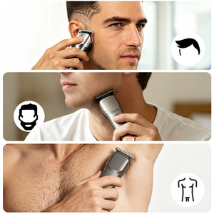 Máquinas de Afeitar para Hombre del <span class=keywords><strong>Mejor</strong></span> Fabricante, Impermeables, Recargables, con Cuchillas de Acero Inoxidable, Batería de 1200 mAh, <span class=keywords><strong>Recortadora</strong></span> Corporal con LED - Product Image 4