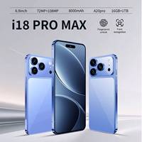 Nouveau Téléphone 2026 18 Pro Max Vente en Gros Original Débloqué 5G LTE Écran HD 16+1 To Écran 7,3 pouces Batterie 8000 mAh Smartphone Android 15
