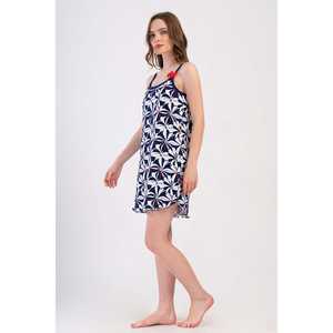 Robe élégante pour femme, tunique ovale sans bretelles avec nœud et détail Bibila - Product Image 3