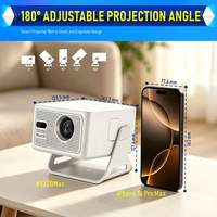 Proyektor Mini HY320Max AUTO FOCUS 1080P Android 14 400 ANSI WiFi 6 Auto Focus 5.4 Home Theater