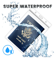 Porte-badge transparent Haoran 5.31*4.13 pouces, porte-badge personnalisé, porte-passeport transparent avec cordon