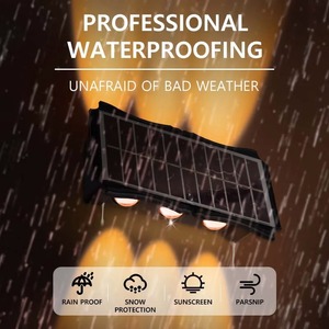 Lámpara Solar de Pared para Exteriores, Luz Cálida Impermeable, Iluminación Ascendente y Descendente, Luces Decorativas para Balcón, Patio y Jardín, Luces de Pared Exteriores - Product Image 6