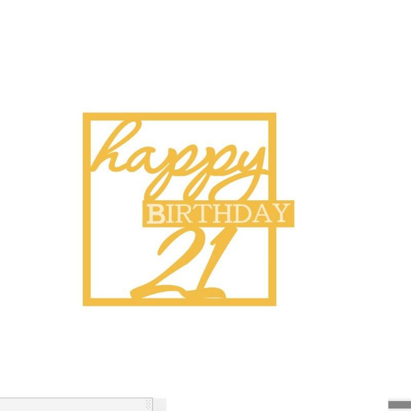 Happy 21st birthday gold
