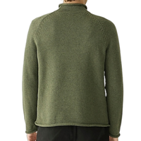 Pull en tricot pour homme 100% coton avec logo personnalisé, col roulé de haute qualité, pull épais et respirant pour l'automne, séchage rapide, 300g 7GG