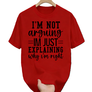 T-shirt con citazione <span class=keywords><strong>divertente</strong></span> e sarcastica: "Non sto discutendo", maglietta con grafica e slogan umoristico, regalo. T-shirt Oversize in Cotone a Maniche Corte Stile Streetwear Casual - Product Image 5