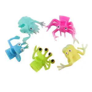 Serin kızdırma için karanlık dinozor hayvan parmak kuklaları canavar çocuklar parti iyilik için eğlenceli oyuncaklar kukla gösterisi