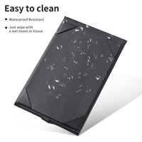 Menu personnalisable à feuilles mobiles, liste de prix, livre de recettes avec pochette transparente, surface en cuir PU gaufré