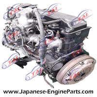 Otomotif asli digunakan lengkap 5L 2,4 L pemindahan 2.4 D 4WD mesin Gearbox untuk Hiace 1987-1988 6 bulan garansi Stock