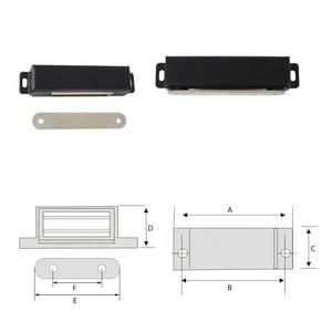 Revêtement de portes de placard à <span class=keywords><strong>aimant</strong></span> puissant, loquet magnétique en noir pour armoire, placard de cuisine, salle de bain et garde-robe, 1 pièce - Product Image 3