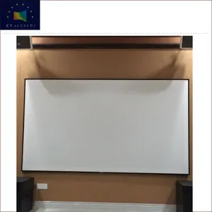 XY Screen best selling 100 inch fixed thin frame 4K Woven Acoustically Transparent Projection Screen for home theater