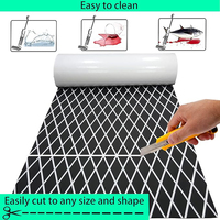 Tapis marin en mousse EVA personnalisé, auto-adhésif, antidérapant, imitation teck avec surface rainurée