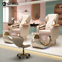 Fauteuils de pédicure de luxe uniques avec massage des mains et des pieds, design de salon, canapé de spa électrique pour pédicure et massage des pieds