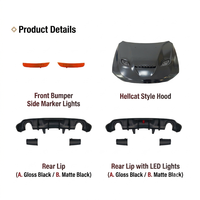 Kit de pare-chocs avant de style SRT pour Dodge Durango 2021 2022 2023 2024 2025, kit de carrosserie, jupes latérales, kit de mise à niveau extérieur