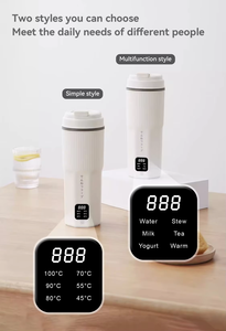 Портативный Электрический нагревательный горшок 300 Вт, чашка для чая и кофе, бутылка для горячей воды для автомобиля и отеля, чайник для путешествий - Product Image 2