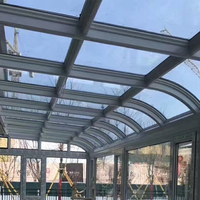 Invernadero de Vidrio con Estructura de Aleación de Aluminio, Doble Vidrio Templado, Diseño Moderno, Alto Aislamiento Térmico, Ecológico