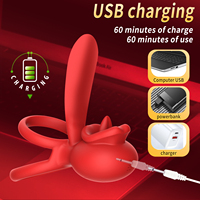 HULAMY Silikon-Verschluss-Spermienringe Prostata-Massagegerät Vibrator 10 Frequenzstufen Wasserdicht APP-Fernbedienung für Männer