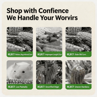 Jouet à mâcher pour lapin en épis de maïs biologique, naturel, comestible, sûr pour le nettoyage dentaire, pour cochon d'Inde, chinchilla, hamster, enrichissement des petits animaux de compagnie