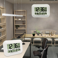 Grande horloge murale avec thermomètre Calendrier numérique Réveil de table Décoration intérieure Horloge murale décorative