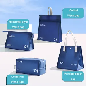 निविड़ अंधकार अनुकूलित पीवीसी यात्रा धोने बैग श्रृंगार जिपर प्लास्टिक पीवीसी मेकअप बैग