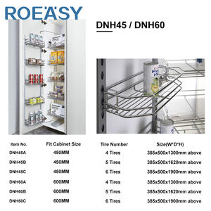 ROEASY, diseño moderno, armario de almacenamiento de cocina alto, organizador, cestas de alambre extraíbles, Unidad de <span class=keywords><strong>despensa</strong></span> alta de cierre suave - Product Image 2