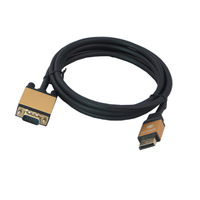 Câble coaxial DP vers VGA avec gaine en PVC, résolution 1080p pour moniteur et lecteur DVD