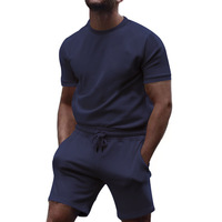 Summer New Sports Casual Men Designer 2 Pieces T-shirt Shorts Sets Suits Custom Cotton Male Tracksuits