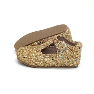 2020 brillo de oro vacaciones niñas niños tbar zapato de bebe - Product Image 3