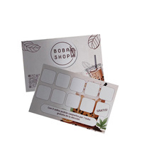 Cartes de fidélité en papier écologiques personnalisées professionnelles avec design gratuit, petites cartes rondes pour les boissons des entreprises