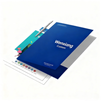 Brochure d'entreprise personnalisée A4 Marque Wenxiang, conception de proposition sur une page, dorée, imprimée offset, papier couché, plastifiée, pliée