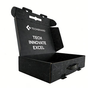 Caja de envío para micrófonos 3C Electronics, cajas de embalaje DTC, caja de envío corrugada con opción de flauta B/E, caja de envío troquelada, OEM personalizado - Product Image 1