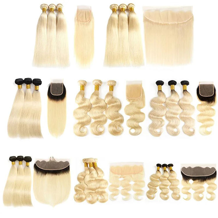 613 hair bundles and closure