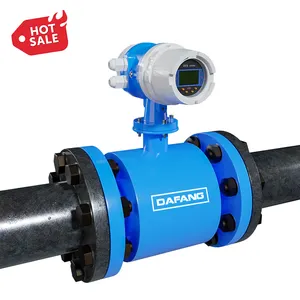 Digital 8'' Inch 4-20mA Pulse DN50 DN100 Cement Alcohol Liquid Slurry Electromagnetic Flow Meter For Water