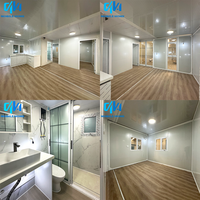Maison mobile préfabriquée de 20 pieds, prête à l'emploi, avec 2 chambres, salon, salle de bain et cuisine