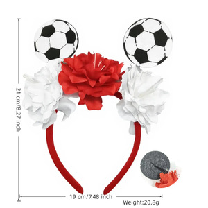 Occhiali con Fascia per Capelli a Forma di Pallone da Calcio, Design Originale 2025, Fatti a Mano in Plastica/Resina per Tifosi e Feste - Product Image 3