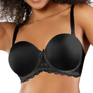 Ladymate ODM/OEM Nhà cung cấp sujetador de Para mujer Phụ Nữ Độn strapless Bra tùy chỉnh kích thước áo lót dây cộng với kích thước áo ngực