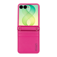 Étui de téléphone personnalisable, étanche et antichoc pour Z Flip 8, en cuir microfibre durable, avec fentes pour cartes, réglable