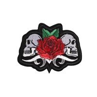 할로윈 스타일 자수 죽음의 낫 인간 해골 패치 죽음의 키스 자수 패치 DIY 바느질용 다리미 부착 패치