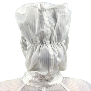 Abbigliamento antistatico <span class=keywords><strong>da</strong></span> <span class=keywords><strong>lavoro</strong></span> a buon mercato bianco blu 5mm striscia lavabile in poliestere antistatico ESD abito <span class=keywords><strong>da</strong></span> camera bianca - Product Image 5