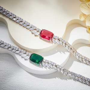Collier de soirée pour femmes style <span class=keywords><strong>Victoria</strong></span>, or blanc, laiton, zircon de qualité 5A, cadeau d'anniversaire, <span class=keywords><strong>bijoux</strong></span> saoudiens - Product Image 4